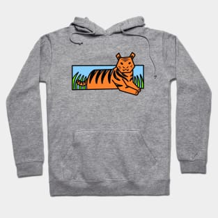 Cartoon geometric tiger Hoodie